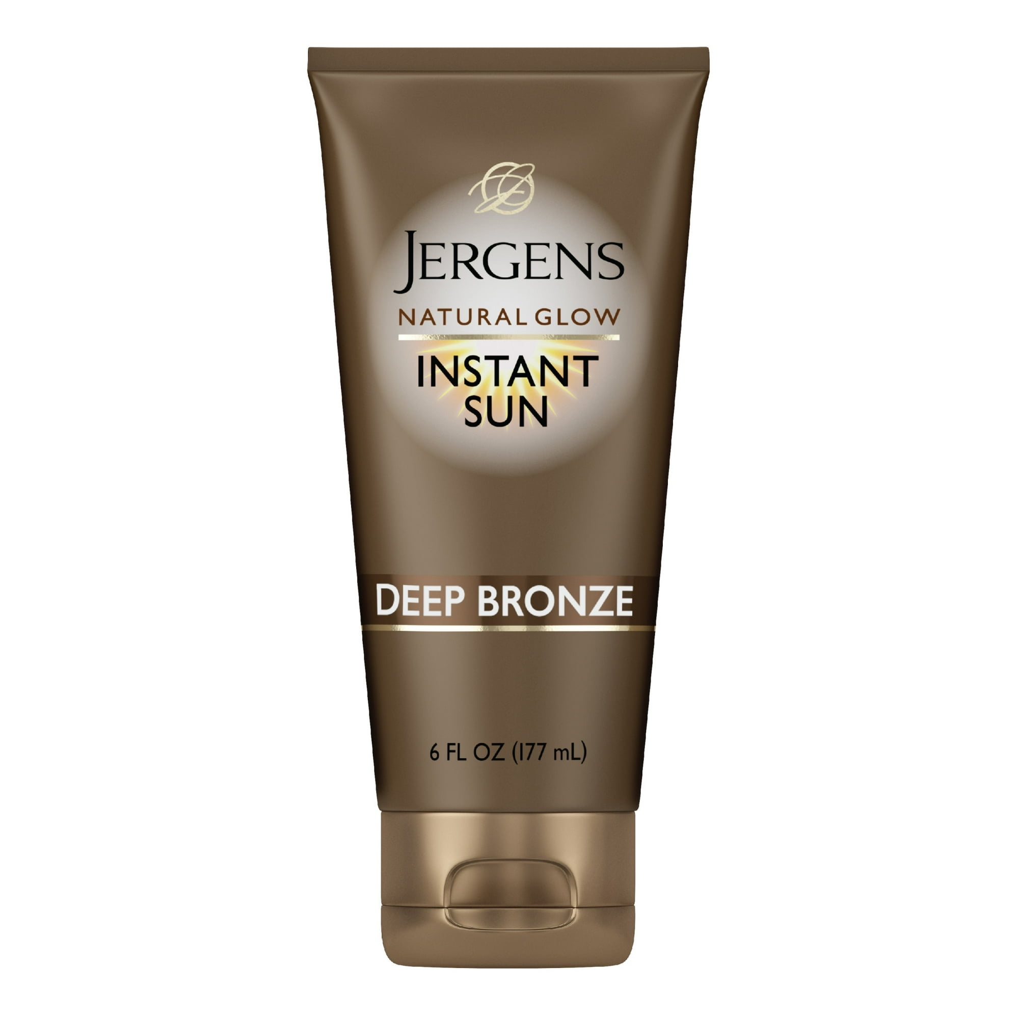 Jergens Natural Glow Instant Sun Sunless Self Tanning Moisturizer And Bronzer Deep Bronze, 6 fl oz