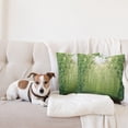 thumbnail image 4 of Ambesonne Green Throw Pillow Cover 2 Pack, Exotic Trees in Forest Theme, 24", Green, 4 of 7