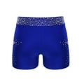 thumbnail image 4 of Hansber Kids Girls Dance Gymnastics Shorts Shiny Rhinestones Elastic Waistband Yoga Tennis Shorts Hot Pants Blue 6, 4 of 7