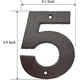 thumbnail image 2 of Cast Iron House Numbers-4.9 Inch High Home Address Numbers/Mailbox Numbers, Number 5, 2 of 5