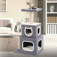 thumbnail image 5 of Penn-Plax Cat Life Furniture: 2 Story Cubical Condo with Lounging Tower and Scratching Posts, 5 of 5