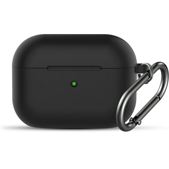 Funda BRG de silicona suave para Airpods Pro con llavero, color negro