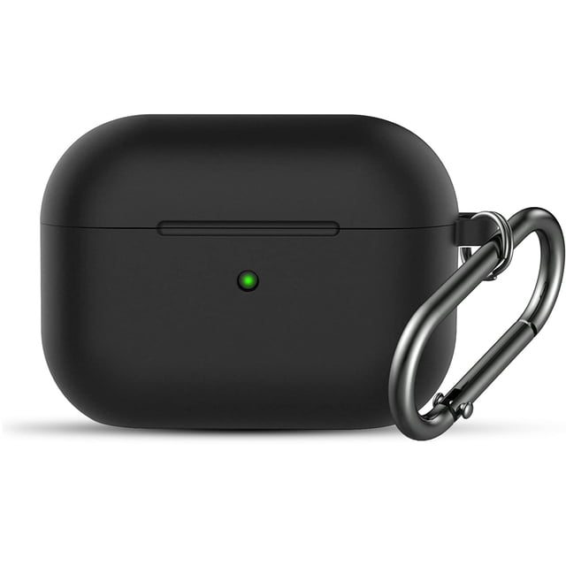 Funda BRG de silicona suave para Airpods Pro con llavero, color negro