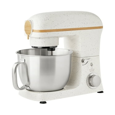 The Pioneer Woman 5 Quart 600W 6-Speed Professional Stand Mixer with Beater, Dough Hook and Whisk-White(New)
