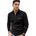thumbnail image 1 of Camisas Polo Playeras Hombre Básico Tipo Casual Manga Larga, 1 of 4