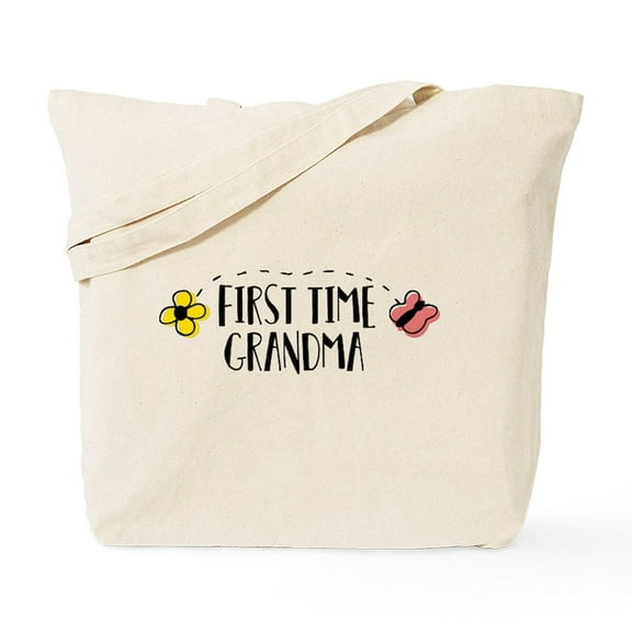 CafePress - First Time Grandma Tote Bag - Unisex Canvas Tote Bag, Beige, 1-Piece
