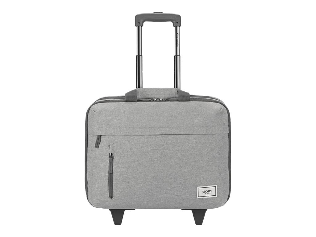 Solo New York Re:Start Rolling Bag With 15.6" Laptop Pocket, 51% Recycled, Gray