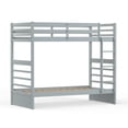 thumbnail image 3 of Plana Solid Wood Twin Over Twin Bunk Bed in Light Gray, 3 of 6