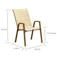 thumbnail image 3 of Deko Living 7 Piece Brown Outdoor Dining Chairs and Table Set, 3 of 6