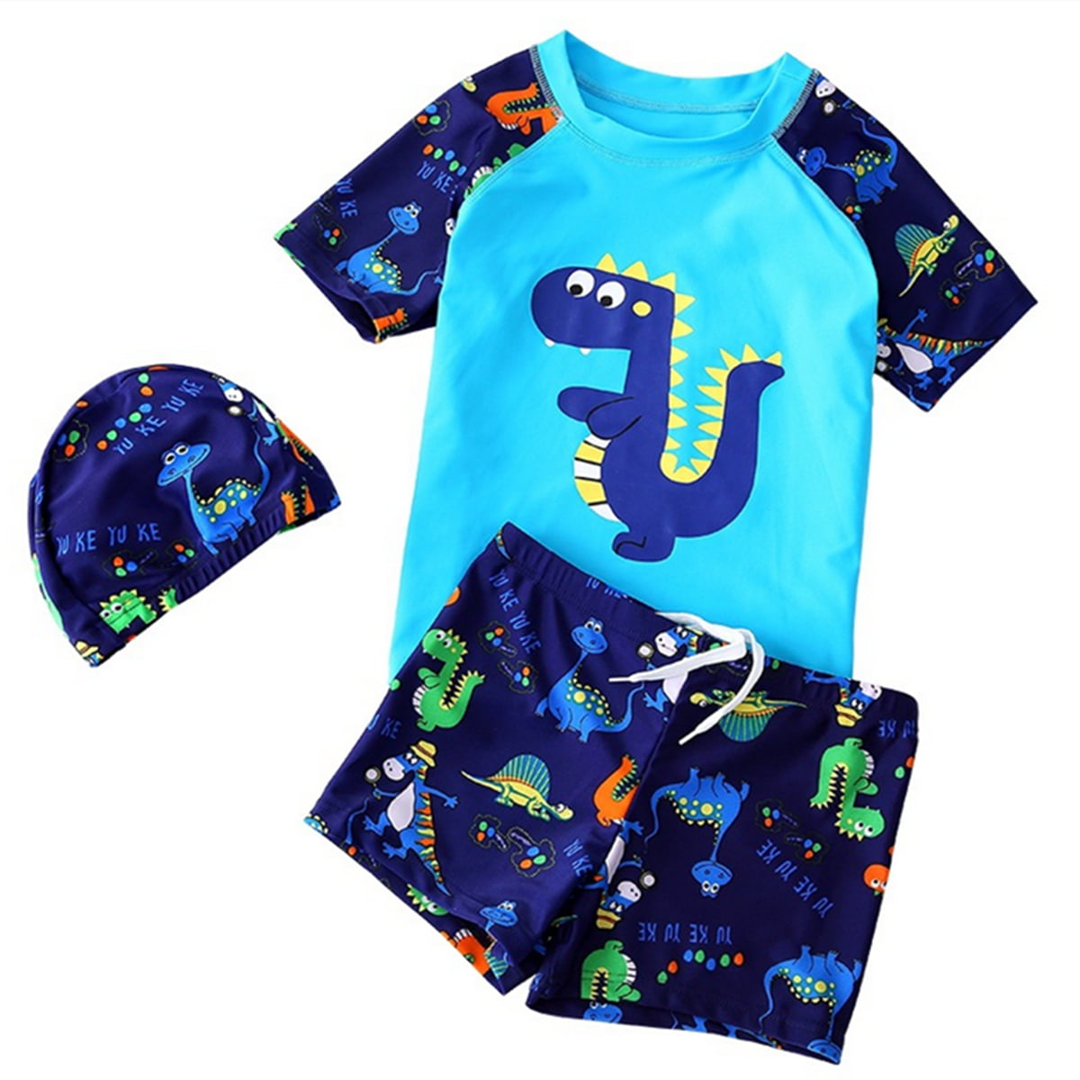 Baby Boys Kids Summer Short Sleeve Dinosaur Tracksuit Sport Suits Clothes Sets L 