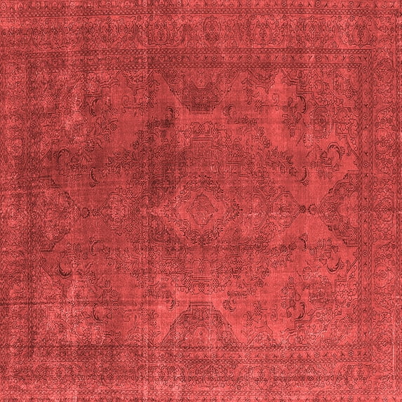 Ahgly Company Indoor Square Persian Red Bohemian Area Rugs, 6' Square