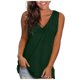 thumbnail image 1 of Camisetas sin mangas de mujer, holgadas, con cuello en V, camisolas de verano - Poliéster, color liso, estilo informal - S-XXL, 1 of 4