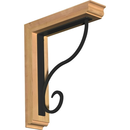 

3 1/2 W x 16 D x 19 H Ashford Traditional Ironcrest Smooth Bracket Western Red Cedar (1 1/2 W x 12 D x 15 H Iron Bracket)