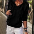 thumbnail image 2 of Women's Hoodies & Sweatshirts on Sale, Baberdicy Pocket Hoodies for Womens V Neck Lightweight Sweatshirts Long Sleeve Topsblackl, 2 of 7