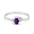 thumbnail image 6 of 10k White Gold Oval Amethyst And Diamond Ring, 6 of 6