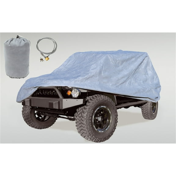 Rugged Ridge 13321.73 Car Cover Kit, Full; 81-86 Jeep CJ8/04-18 LJ/07-18 JK