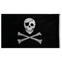ZPAQI Large Skull And Crossbones Pirate Flag Jolly Roger Hanging With Grommet 90*150cm