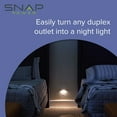 thumbnail image 4 of 2 Pack - SnapPower GuideLight 2 for Outlets [New Version - LED Light Bar] - Night Light - Electrical Outlet Wall Plate With LED Night Lights - Automatic On/Off Sensor - (Duplex, Black), 4 of 5