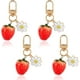 thumbnail image 1 of 4 llaveros de fresa con diseño de margaritas y fresas, accesorios decorativos para mujer., 1 of 5