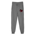 thumbnail image 2 of Makaor Womens Joggers with Pockets Solid Baggy Fleece Loose Trousers with Elastic Waist Dark Gray M, 2 of 5