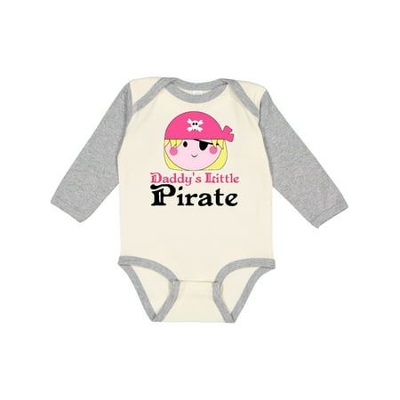 

Inktastic Pirate Girl Daddys Little Gift Baby Girl Long Sleeve Bodysuit