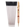 thumbnail image 1 of 10 piezas de bolígrafo Biros repuestos herramientas de escritura parte con bolígrafo de bambú Baoblaze Bolígrafo de bambú durable, 1 of 8