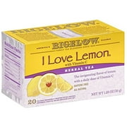 Bigelow I Love Lemon Herbal Tea With Vitamin C 1.28 Oz(Pack Of 2)