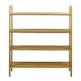 thumbnail image 3 of Oceanstar 4-Tier Bamboo Shoe Rack, Natural, Holds 16 Pairs of Shoes, 3 of 7