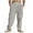 Gray, variant on Men's Baggy Corduroy Pants Casual Sweapants Drawstring Lounge Straight Leg Track Pants with Mulit Pockets