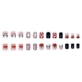thumbnail image 6 of Halloween Ghost Pumpkin Press On Nails Short 24Pcs, Glossy Fake Nails with Cute White Ghost and Orange Pumpkin Designs, Reusable False Nail Tips for Women Girls, DIY Fall Season Manicure Set, 6 of 6