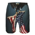 thumbnail image 3 of Logiee American Flag Print Mens Swim Trunks Quick Dry Board Shorts,Breathable Hawaii Beach Shorts Swimwear Bathing Suits-Large, 3 of 6