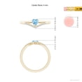 thumbnail image 4 of ANGARA Natural Solitaire Heart Aquamarine and Diamond Chevron Ring in 14K Yellow Gold for Women (Size-4mm) | March Birthstone, Birthday, Anniversary, Jewelry Gift for Women | Natural Aquamarine Ring, 4 of 8