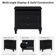 thumbnail image 3 of Leumius 28" Nightstand with Charging Station, Farmhouse Bedside Table with 3 Drawers, USB and Type-C Ports, Storage End Table for Bedroom Living Room Office Black, 3 of 7
