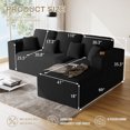 thumbnail image 4 of Wiilayok 110" L-Shape Cloud Sectional Couch with Oversized Chaise,Modern Modular Sofa with Cup Holder and Side Pouch,Comfy Boneless Upholstered Couches for Living Room,Black, 4 of 8