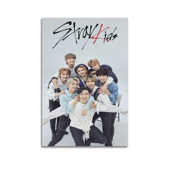 Stray Kids Korean Boy Band Kpop Poster Poster Album Cover Posters for Bedroom Wall Art Canvas Posters Music Album Cover Poster