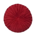 thumbnail image 4 of Pillow Perfect 628899 Coussin Rond en Velours Plissé 14 Pouces - Rouge, 4 of 4