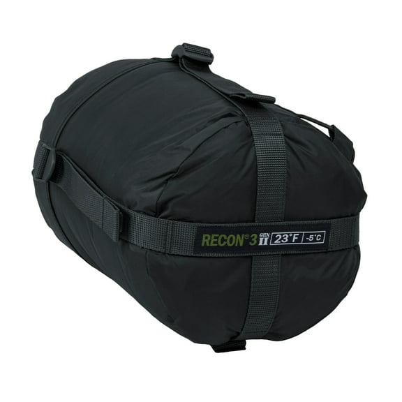 Elite Survival Systems Recon 3 Sleeping Bag, Black, Rated to 23 Degrees Fahrenhe