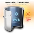 thumbnail image 4 of Cubo de hielo aislado de acero inoxidable para pared con tapa y pinza para hielo - [1,3 litros] Tapa de madera moderna con pinzas integradas - Cómoda asa de transporte - Para bar en casa, para enfriar, 4 of 4