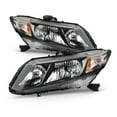 thumbnail image 5 of AKKON - Fits 2012 2013 2014 2015 Honda Civic Sedan 12-13 Civic Coupe [Halogen Type] Black Headlights Headlamp Pair Left+Right, 5 of 6