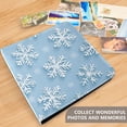 thumbnail image 4 of FORMRS 3 Ring Photo Album 4"x6" Self Adhesive Large Capacity PU Leather Cover, Blue Snowflake, 4 of 8