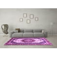 thumbnail image 3 of Ahgly Company Indoor Rectangle Abstract Purple Modern Area Rugs, 5' x 8', 3 of 4