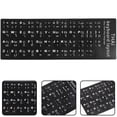 thumbnail image 3 of Shisuyan 2 Sheets of Adhesive Thai Keyboard Stickers Keyboard Stickers Thai Black Background for Computer, 3 of 9