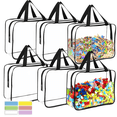 thumbnail image 1 of Large Toy Storage Bags with Labels, Reusable Clear PVC Board Game Storage, Travel Waterproof Organizer Bags with Zipper, 1 of 8