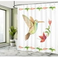 thumbnail image 5 of Ambesonne Nature Shower Curtain, Hummingbird Art, 69"Wx75"L, Red and Green, 5 of 5