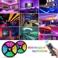 thumbnail image 2 of LED Strip Lights, 32.8ft 3528 SMD RGB Rope Lights Music Sync Color Changing, Rope Light 600 SMD, IR Remote Controller Flexible Strip No White for Home Party Bedroom Party Indoor, 2 of 8