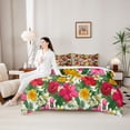 thumbnail image 2 of Erosebridal Tropical Floral Bedding Comforter Set for Women Girls, Green Palm Tree Leaf King Bedding Sets, Polka Dots Reversible, 7-Piece, 2 of 5