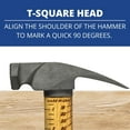 thumbnail image 2 of Boss Hammer Construction Grade Titanium Hammer with Hickory Handle, 2 of 4