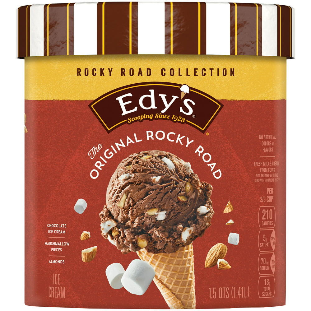 Dreyer's/Edy's Original Rocky Road Ice Cream, 48 Fl Oz