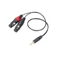 thumbnail image 5 of 3.5mm Stereo to Double XLR Female Cable Shielded Cord for Professional Auditory Equipment Connection, 5 of 10