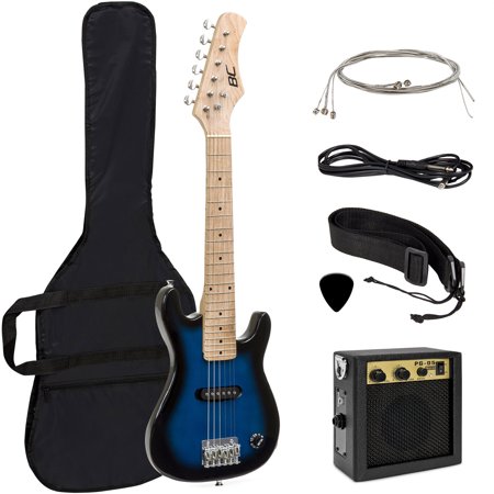 Best Choice Products 30in Kids 6-String Electric Guitar Beginner Starter Kit w/ 5W Amplifier, Strap, Case, Strings, Picks - (Best Custom Electric Guitars)